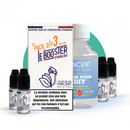 PACK DIY LE BOOSTER FRANCAIS - 250ML - 50/50 PG/VG  (3mg)