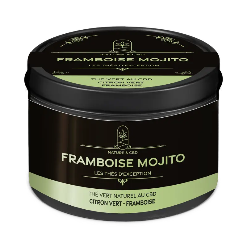  Thé Vert au CBD Framboise Mojito  Thés d'exception 